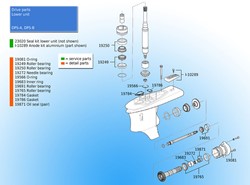 Anode kit Aluminium Lower unit for Volvo Penta 3888813