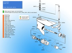 Écrou unité inférieure  pour Volvo Penta 969073
