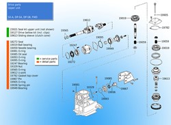 Nut upper unit for Volvo Penta 3853329